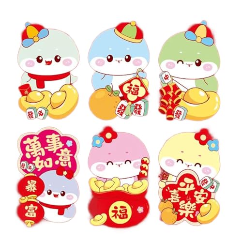 Briefumschläge mit chinesischem Drachen, 6 Stück, Papier, Geldtasche, Segen, Rötungen, Frühlingsfest, Glück, Geldtasche von Klaisy