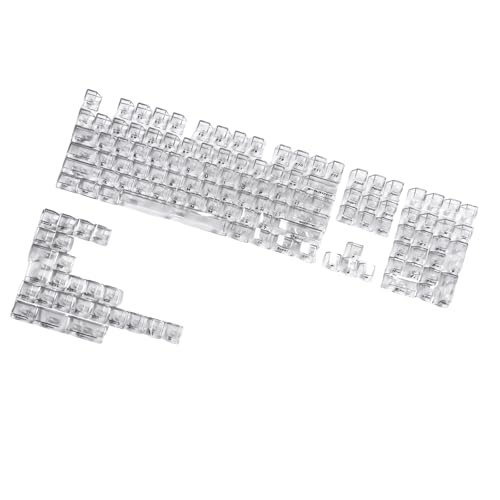 Klaisy 132 Tasten, 10 mm Höhe, durchscheinendes Tastenkappen-Set verbessert Farblichteffekte auf mechanischen Gaming-Tastaturen von Klaisy