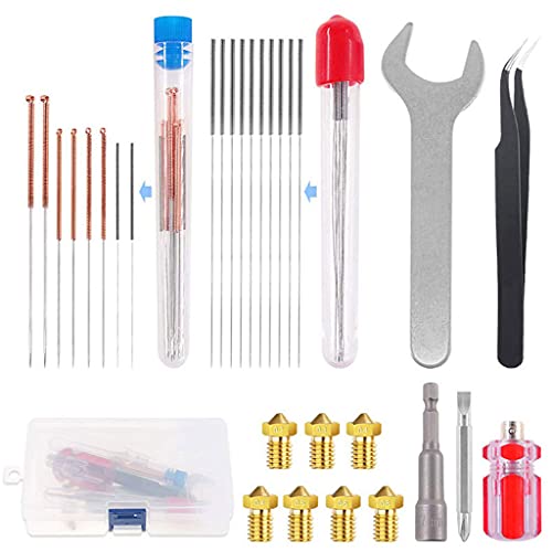 Klaisy 3D-Drucker-Düsenreinigung, 29-teiliges Set, Demontage-Reinigungswerkzeug, elektronisches Zubehör, Druckerreiniger Klaisy 3D-Drucker-Düsenreinigung, 29-teiliges Set, Demontage-Reinigungswerkzeug, elektronisches Zubehör, Druckerreiniger von Klaisy