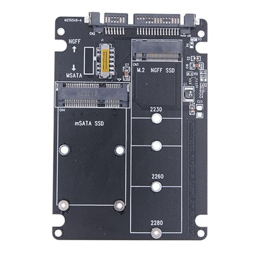 Klaisy MSATA-Festplatten-auf-SATA3-Adaptergehäuse, doppelte Festplattenverwendung, Doppelzweck, einfaches Umschalten Klaisy MSATA-Festplatten-auf-SATA3-Adaptergehäuse, doppelte Festplattenverwendung, Doppelzweck, einfaches Umschalten von Klaisy