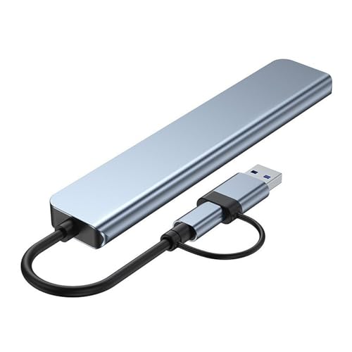 USB-C-Adapter mit 8 Anschlüssen, kleiner Kartenleser, Kopfhöreranschluss und USB-C-Datenanschluss, Multifunktions-Dockingstation USB-C-Adapter mit 8 Anschlüssen, kleiner Kartenleser, Kopfhöreranschluss und USB-C-Datenanschluss, Multifunktions-Dockingstation von Klaisy