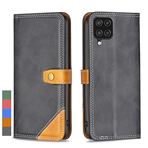 Klapber Handyhülle für Samsung Galaxy A12 Leder Tasche für Galaxy A12 Klapphülle Beutel mit Kartenfach Stehen Schutz Case weiche Silikon Hüllen für Samsung A12, Schwarz Klapber Handyhülle für Samsung Galaxy A12 Leder Tasche für Galaxy A12 Klapphülle Beutel mit Kartenfach Stehen Schutz Case weiche Silikon Hüllen für Samsung A12, Schwarz von Klapber