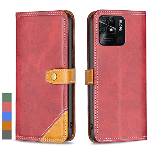 Klapber Handyhülle für Xiaomi Redmi 10C Leder Tasche für Redmi 10C Klapphülle Beutel mit Kartenfach Stehen Schutz Case weiche Silikon Hüllen für Redmi 10C, Rot Klapber Handyhülle für Xiaomi Redmi 10C Leder Tasche für Redmi 10C Klapphülle Beutel mit Kartenfach Stehen Schutz Case weiche Silikon Hüllen für Redmi 10C, Rot von Klapber