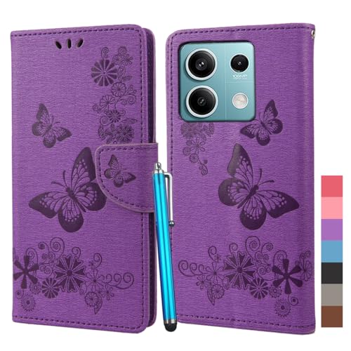 Klapber Leder Hülle für Xiaomi Redmi Note 13 5G Handyhülle für Redmi Note 13 5G Klapphüllen Tasche Beutel mit Kartenfach & Stehen Weich Silikon Schutz Hülle Xiaomi Redmi Note 13 5G, Violett Klapber Leder Hülle für Xiaomi Redmi Note 13 5G Handyhülle für Redmi Note 13 5G Klapphüllen Tasche Beutel mit Kartenfach & Stehen Weich Silikon Schutz Hülle Xiaomi Redmi Note 13 5G, Violett von Klapber