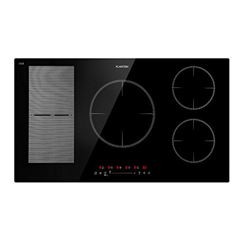Klarstein, Glaskeramik Kochfeld, mit 5 Platten, Einbau-Induktionskochfeld mit Touch-Display, Digitalanzeige und Timer-Funktion, Schnelles Aufheizen, 9000 Watt von Klarstein