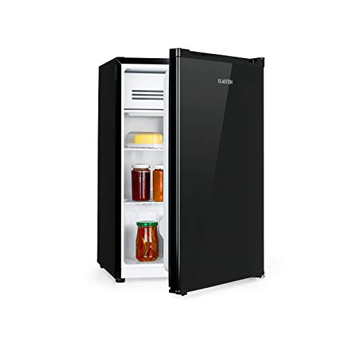 Klarstein Delaware Kühlschrank, 76 Liter Fassungsvermögen, 2 flexible Glasböden, Gefrierfach: 4 Liter, Flaschenfach bis 2 Liter, anthrazit Klarstein Delaware Kühlschrank, 76 Liter Fassungsvermögen, 2 flexible Glasböden, Gefrierfach: 4 Liter, Flaschenfach bis 2 Liter, anthrazit von Klarstein