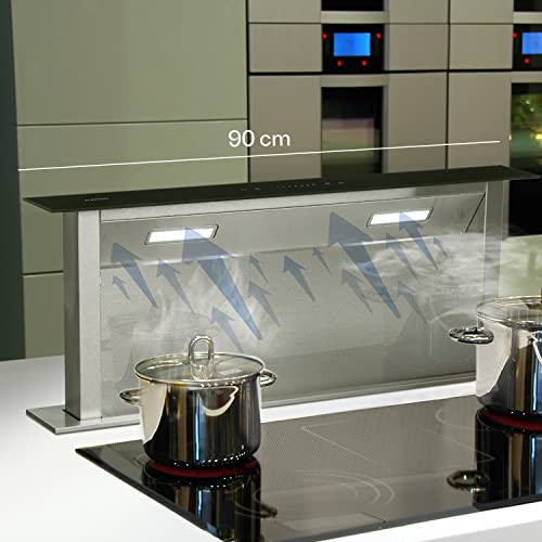Klarstein Downdraft-Dunstabzugshaube, Versenkbare Abzugshaube, Leise Dunstabzugshauben mit Filter, Dunstabzugshaube 60cm, Umluft/Abluft Dunsthaube mit 10 Modi, Dunstabzug 507 m³/h Luftstrom Klarstein Downdraft-Dunstabzugshaube, Versenkbare Abzugshaube, Leise Dunstabzugshauben mit Filter, Dunstabzugshaube 60cm, Umluft/Abluft Dunsthaube mit 10 Modi, Dunstabzug 507 m³/h Luftstrom von Klarstein