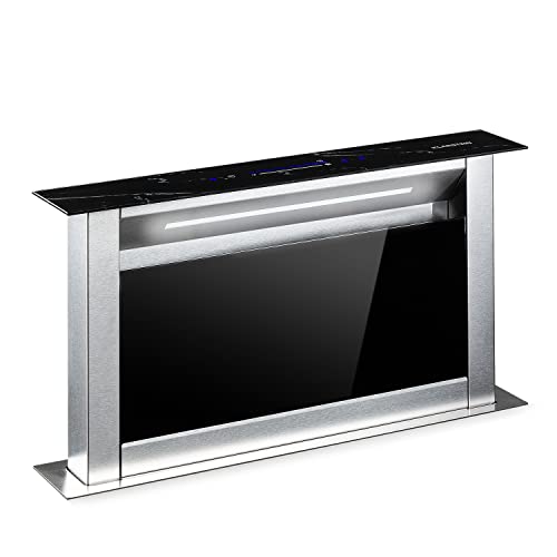 Klarstein Downdraft-Dunstabzugshaube, Versenkbare Abzugshaube, Leise Dunstabzugshauben mit Filter, Dunstabzugshaube 60cm, Umluft/Abluft Dunsthaube mit 10 Stufen, Dunstabzug 576 m³/h Luftstrom Klarstein Downdraft-Dunstabzugshaube, Versenkbare Abzugshaube, Leise Dunstabzugshauben mit Filter, Dunstabzugshaube 60cm, Umluft/Abluft Dunsthaube mit 10 Stufen, Dunstabzug 576 m³/h Luftstrom von Klarstein