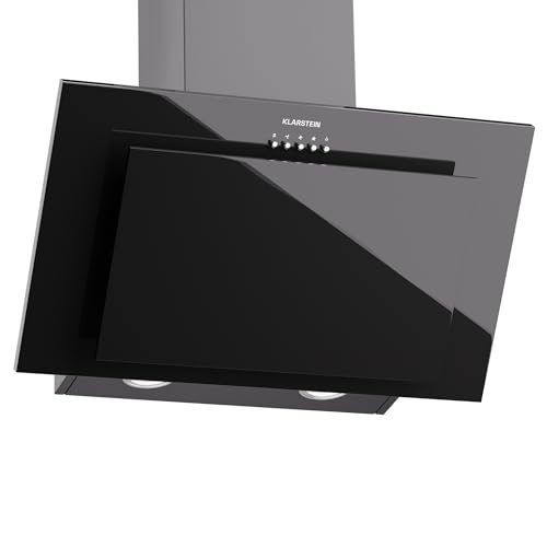 Klarstein Dunstabzugshaube 60cm, Abluft/Umluft Dunstabzugshaube mit Spülmaschinenfestem Filter, Energieeffizienz A++, LED-Beleuchtung, Leise Abzugshaube mit 305m³/h Luftstrom, Effiziente Wandhauben von Klarstein