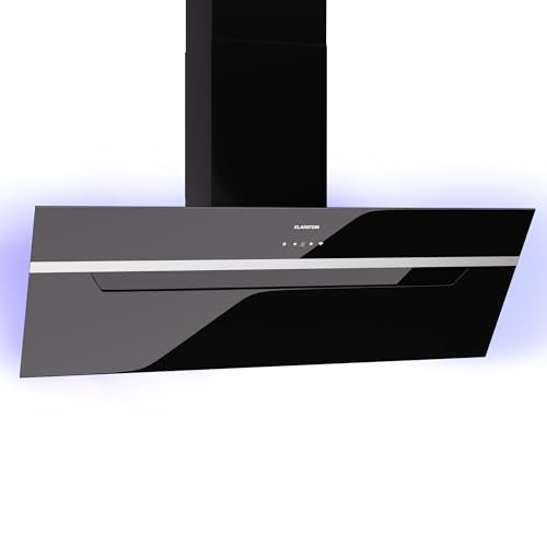 Klarstein BigBite 90 Dunstabzugshaube - 90 cm Kopffreihaube, WLAN & Touch-Steuerung, 305 m³/h, A++ Energieeffizienz, LED Beleuchtung, Umluft & Abluft, Schwarz von Klarstein