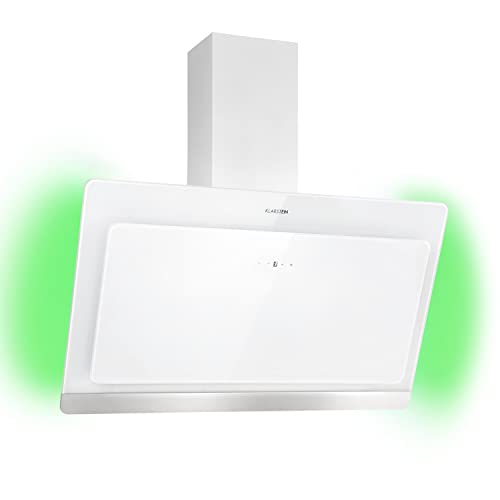 Klarstein Dunstabzugshaube 90cm, Abluft-Dunstabzugshaube, Abzugshaube mit Aktivkohl-Filter, Dunstabzug mit 563m³/h Luftstrom, Wandhauben mit RGB-LEDs & IoT/Wifi, Leise Dunstabzugshauben 90 cm von Klarstein