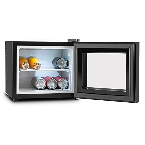 Klarstein Frosty Mini-Kühlschrank - kompakte Minibar mit Thermoelektrischem Kühlsystem, freistehend, 10 Liter Fassungsvermögen, Kühlung: 12-18 °C, schwarz, 33,4 x 30,3 x 31,5 cm (BxHxT) von Klarstein