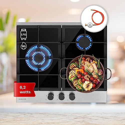 Klarstein Gaskocher 3-Flammig, 6,2kW Einbau-Gaskocher für Innenbereich, Edelstahl-Gaskocher für Wohnmobil, 3-Flammiger Gaskocher, Moderner Einbau Gasherd, Drei Brenner Gas Herd Klarstein Gaskocher 3-Flammig, 6,2kW Einbau-Gaskocher für Innenbereich, Edelstahl-Gaskocher für Wohnmobil, 3-Flammiger Gaskocher, Moderner Einbau Gasherd, Drei Brenner Gas Herd von Klarstein