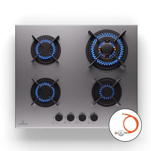 Klarstein Gaskocher 4 Flammig, Einbau-Gaskocher für Innenbereich & Wohnmobil, 8000W Edelstahl-Gaskocher, 4 Flammen Gaskocher, Gasherde mit Snapjet-Brenner, Moderner Einbau Gasherd, LPG Gas Herd Klarstein Gaskocher 4 Flammig, Einbau-Gaskocher für Innenbereich & Wohnmobil, 8000W Edelstahl-Gaskocher, 4 Flammen Gaskocher, Gasherde mit Snapjet-Brenner, Moderner Einbau Gasherd, LPG Gas Herd von Klarstein