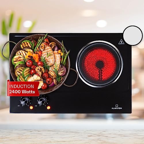Klarstein Glaskeramik Kochfeld, Einbau-Kochfeld mit 2 Platten, 2400 W Elektro Kochfeld zum Kochen, Modernes Glaskeramikkochfeld, Glaskeramik Herdplatte mit 2 Kochfelder, Einbau Kochfeld Keramik Klarstein Glaskeramik Kochfeld, Einbau-Kochfeld mit 2 Platten, 2400 W Elektro Kochfeld zum Kochen, Modernes Glaskeramikkochfeld, Glaskeramik Herdplatte mit 2 Kochfelder, Einbau Kochfeld Keramik von Klarstein