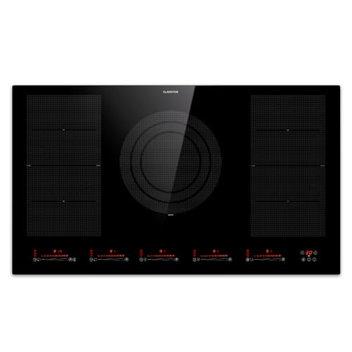 Klarstein Induktionskochfeld Mit 5 Platten, 90cm Glaskeramik-Kochfeld, 9600W, 4 Kochfelder, Touch-Control & Überhitzungsschutz, Effizient Klarstein Induktionskochfeld Mit 5 Platten, 90cm Glaskeramik-Kochfeld, 9600W, 4 Kochfelder, Touch-Control & Überhitzungsschutz, Effizient von Klarstein