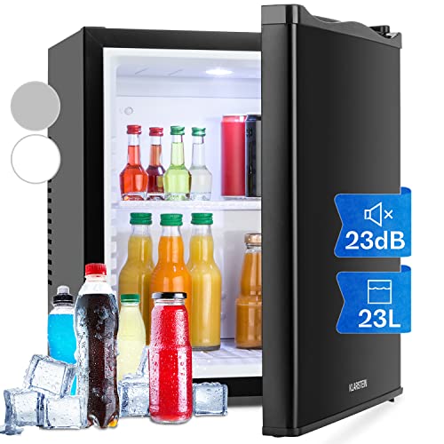 Klarstein MKS-10 Mini Kühlschrank Minibar Getränkekühlschrank (19 Liter Volumen, 0 dB, geräuschloser Betrieb, Innen-Beleuchtung) von Klarstein