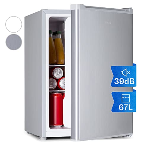 Klarstein Mini Kühlschrank, Retro Mini-Kühlschrank mit Gefrierfach, 67 Liter Getränkekühlschrank Klein & Kompakt, Kleiner Kühlschrank mit Herausnehmbaren Ablagen, Indoor/Outdoor Kühlschrank Leise Klarstein Mini Kühlschrank, Retro Mini-Kühlschrank mit Gefrierfach, 67 Liter Getränkekühlschrank Klein & Kompakt, Kleiner Kühlschrank mit Herausnehmbaren Ablagen, Indoor/Outdoor Kühlschrank Leise von Klarstein