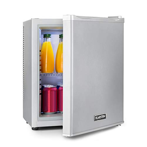 Klarstein Mini Kühlschrank für Zimmer, Camping, Kosmetik & Outdoor, Mini Getränkekühlschrank, Leiser Kühlschrank Klein, Minikühlschrank Lautlos, Kühlschrank Mini, Bierkühlschrank 5-15°C, 19 L, Silber Klarstein Mini Kühlschrank für Zimmer, Camping, Kosmetik & Outdoor, Mini Getränkekühlschrank, Leiser Kühlschrank Klein, Minikühlschrank Lautlos, Kühlschrank Mini, Bierkühlschrank 5-15°C, 19 L, Silber von Klarstein