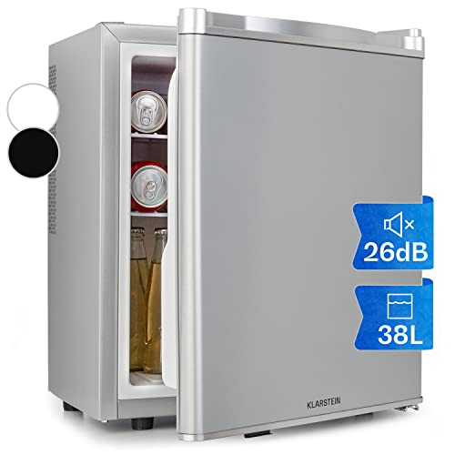 Klarstein Mini Kühlschrank für Zimmer, Mini-Kühlschrank für Getränke, Snacks & Kosmetik, Kleine Minibar, Kühlschrank Klein & Leise, Verstellbare Ablagen, Kleiner Skincar Kühlschrank 6-18°C, 38L von Klarstein