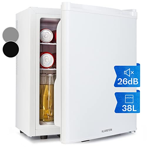 Klarstein Mini Kühlschrank für Zimmer, Mini-Kühlschrank für Getränke, Snacks & Kosmetik, Kleine Minibar, Kühlschrank Klein & Leise, Verstellbare Ablagen, Kleiner Skincar Kühlschrank 6-18°C, 38L von Klarstein