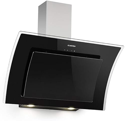 Klarstein Sabia - Dunstabzugshaube kopffrei mit 3 Stufen, Kopffreihaube mit 600 m³/h Abluftleistung, Wandabzugshaube mit LED-Beleuchtung, 90 cm, schwarz von Klarstein