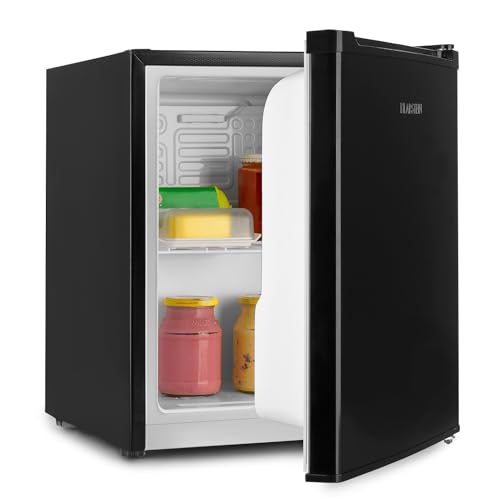 Klarstein Scooby Mini-Kühlschrank, EcoExcellence System, 40 L Fassungsvermögen, Temperaturregler, herausnehmbarer Regaleinschub, Flaschenfach bis 2 Liter, 41 dB, schwarz von Klarstein