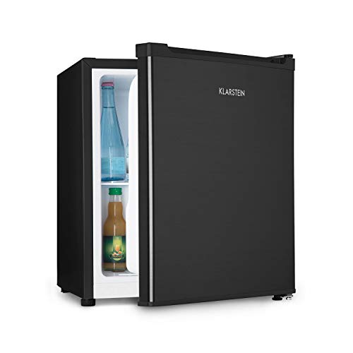 Klarstein Snoopy Eco - Mini-Kühlschrank mit Gefrierfach, 46 Liter Fassungsvermögen, 4 Liter Gefrierfach, 41dB leise, stromsparend, schwarz von Klarstein