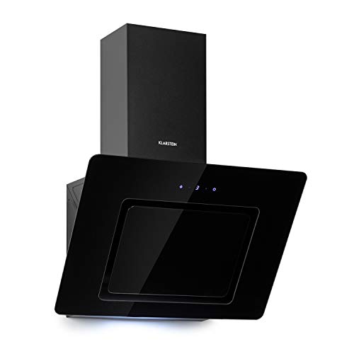 Klarstein Sofia 60 Dunstabzugshaube,kopffrei,60 cm,EEK B,300 m³/h,Abluft,Umluft optional,LED-Beleuchtung,Touch-Control,Glasgehäuse,Dunstabzugshaube,Wandhaube,schwarz von Klarstein