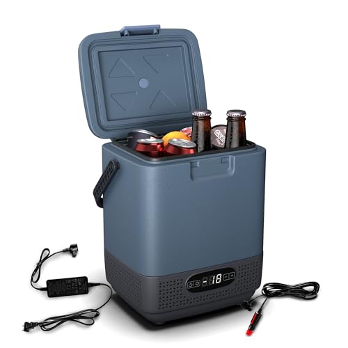 Klarstein SwiftFrost 12L Mobiler Mini-Kühlschrank Mit Großem Fach, LCD-Panel, Starkem Kompressor & Anti-Schock-Technologie - Ideal Als Kühlbox Für Camping, Büro Oder Unterwegs, Blau Klarstein SwiftFrost 12L Mobiler Mini-Kühlschrank Mit Großem Fach, LCD-Panel, Starkem Kompressor & Anti-Schock-Technologie - Ideal Als Kühlbox Für Camping, Büro Oder Unterwegs, Blau von Klarstein