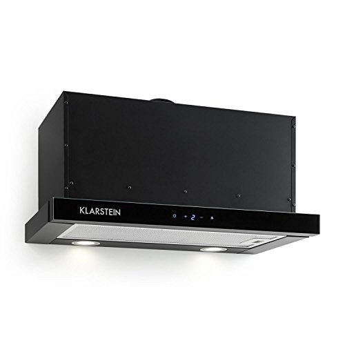 Klarstein Vinea Dunstabzugshaube ausziehbar mit 610m³/h max. Abluftleistung, Flachschirmhaube Einbau, Unterbau, Dunstabzugshaube 60cm breit, Abluft/Umluft, Beleuchtung, Aluminium-Fettfilter, schwarz Klarstein Vinea Dunstabzugshaube ausziehbar mit 610m³/h max. Abluftleistung, Flachschirmhaube Einbau, Unterbau, Dunstabzugshaube 60cm breit, Abluft/Umluft, Beleuchtung, Aluminium-Fettfilter, schwarz von Klarstein