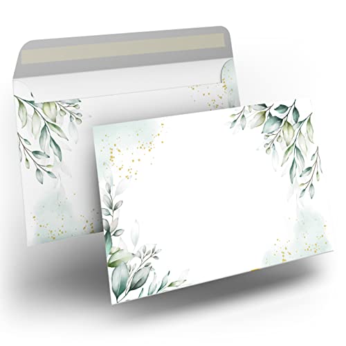 Briefumschlag C6 Haftklebend Selbstklebende 25-50 Stück Briefumschläge Kuvert Briefkuvert bedruckt Grün Blätter Vintage 80 g/m² 114 x 162 mm Hochzeit Geburtstag Grußkarten Einladung Danksagung (50) Briefumschlag C6 Haftklebend Selbstklebende 25-50 Stück Briefumschläge Kuvert Briefkuvert bedruckt Grün Blätter Vintage 80 g/m² 114 x 162 mm Hochzeit Geburtstag Grußkarten Einladung Danksagung (50) von Klasse