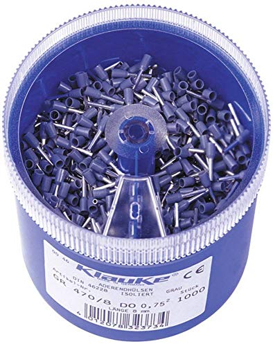 Klauke GR4708DO Aderendhülsen-Sortiment 0.75mm² 0.75mm² Blau 1000 Teile Klauke GR4708DO Aderendhülsen-Sortiment 0.75mm² 0.75mm² Blau 1000 Teile von Klauke