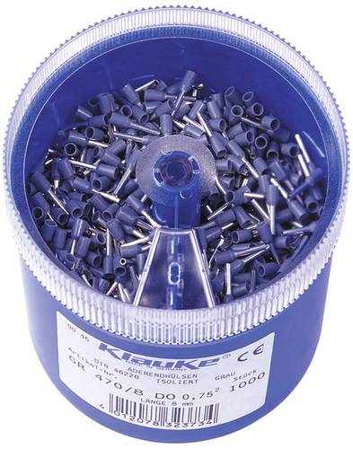 Klauke GR4708DO Aderendhülsen-Sortiment 0.75mm² Teilisoliert Blau 1000 Teile Klauke GR4708DO Aderendhülsen-Sortiment 0.75mm² Teilisoliert Blau 1000 Teile von Klauke
