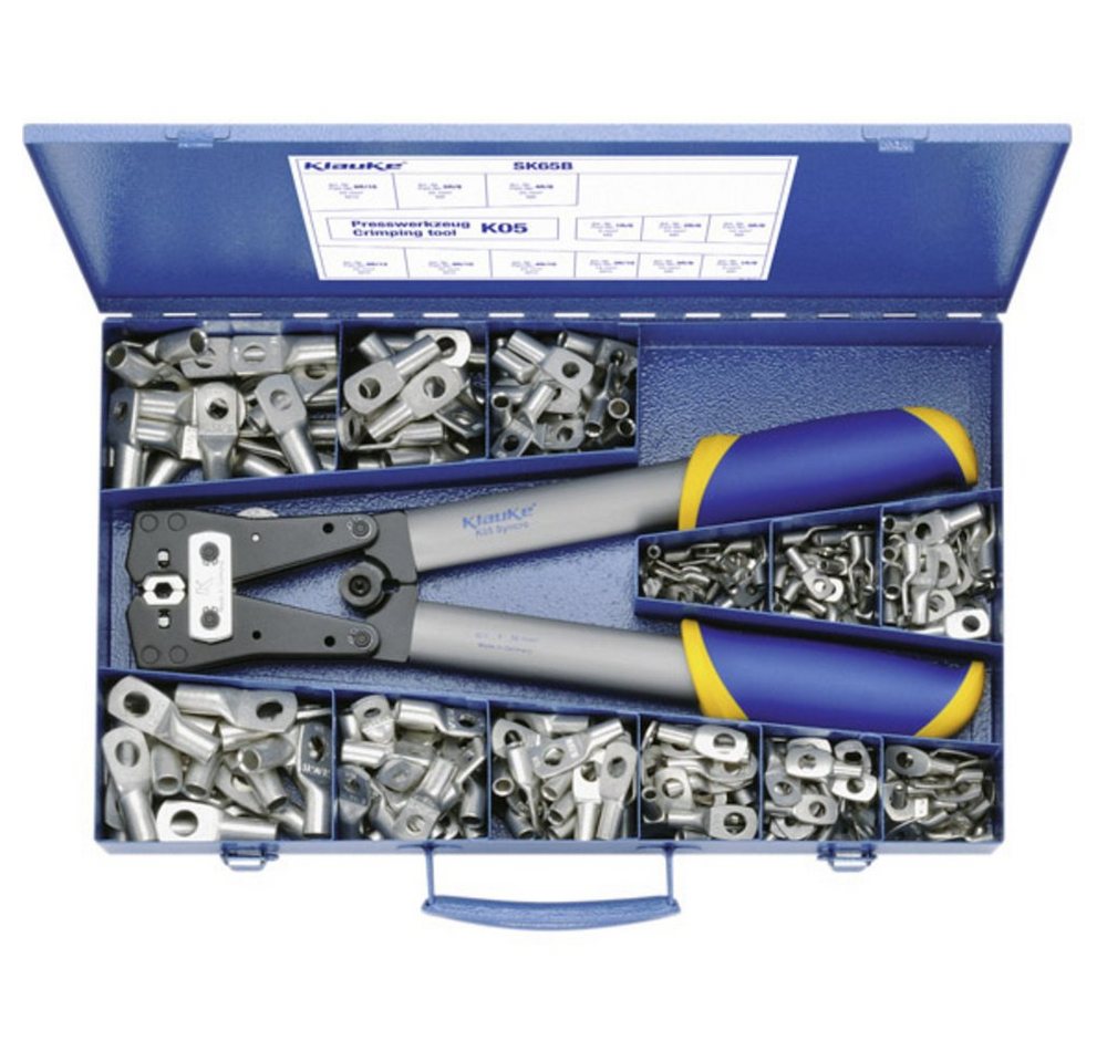 Klauke Klauke SK65B Quetschverbinder-Sortiment inkl. Crimpzange Querschnitt (Kabelzubehör, (SK65B) von Klauke