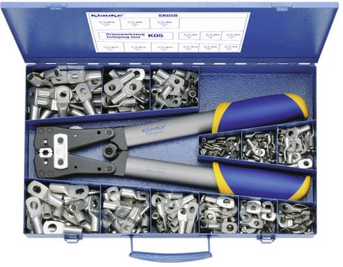 Klauke SK65B Quetschverbinder-Sortiment inkl. Crimpzange Querschnitt (max.)=50mm² Unisoliert Silber Klauke SK65B Quetschverbinder-Sortiment inkl. Crimpzange Querschnitt (max.)=50mm² Unisoliert Silber von Klauke