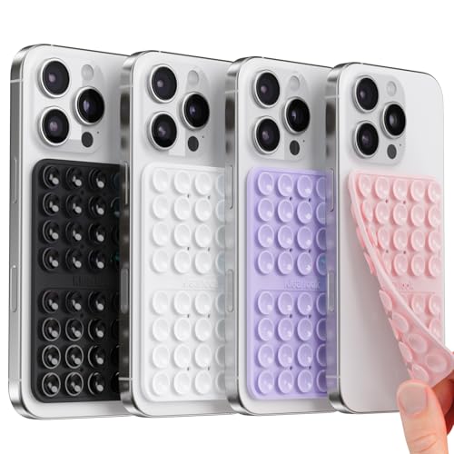 Silikon Handy Saugnapf Halterung Doppelseitig, Freihändig Sticky Silikon Saugnapf Handyhülle für Selfies & Videos, Saugnäpfe Handyhalter für Alle Handy Modelle, Lila & Hellrosa & Schwarz & Weiß Silikon Handy Saugnapf Halterung Doppelseitig, Freihändig Sticky Silikon Saugnapf Handyhülle für Selfies & Videos, Saugnäpfe Handyhalter für Alle Handy Modelle, Lila & Hellrosa & Schwarz & Weiß von Klearlook Maximized Clarity!