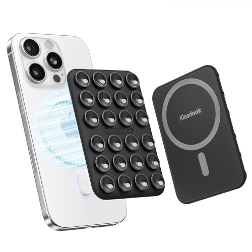 Magnet Handy Saugnapf Halterung Kompatibel mit MagSafe, Freihändig Sticky Magnetische Saugnapf Handyhülle für Selfies & Videos, Saugnäpfe Handyhalter für Alle Handy Modelle, Schwarz Magnet Handy Saugnapf Halterung Kompatibel mit MagSafe, Freihändig Sticky Magnetische Saugnapf Handyhülle für Selfies & Videos, Saugnäpfe Handyhalter für Alle Handy Modelle, Schwarz von Klearlook Maximized Clarity!