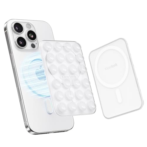 Magnet Handy Saugnapf Halterung Kompatibel mit MagSafe, Freihändig Sticky Magnetische Saugnapf Handyhülle für Selfies & Videos, Saugnäpfe Handyhalter für Alle Handy Modelle, Transparent Magnet Handy Saugnapf Halterung Kompatibel mit MagSafe, Freihändig Sticky Magnetische Saugnapf Handyhülle für Selfies & Videos, Saugnäpfe Handyhalter für Alle Handy Modelle, Transparent von Klearlook Maximized Clarity!