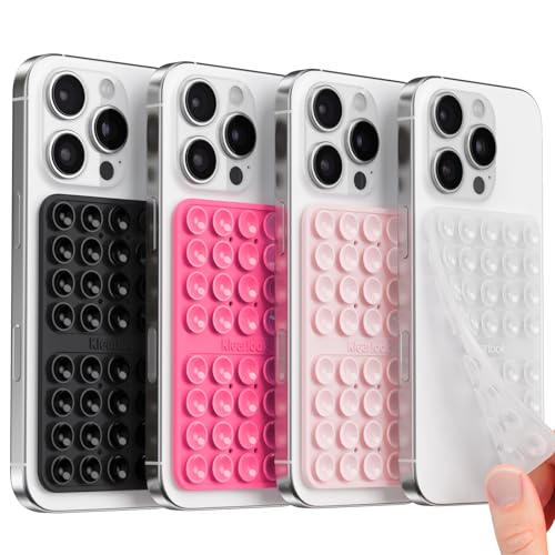 Silikon Handy Saugnapf Halterung Doppelseitig, Freihändig Sticky Silikon Saugnapf Handyhülle für Selfies & Videos, Saugnäpfe Handyhalter für Alle Handy Modelle, Schwarz &Hot Pink& Hellrosa&Transparent Silikon Handy Saugnapf Halterung Doppelseitig, Freihändig Sticky Silikon Saugnapf Handyhülle für Selfies & Videos, Saugnäpfe Handyhalter für Alle Handy Modelle, Schwarz &Hot Pink& Hellrosa&Transparent von Klearlook Maximized Clarity!