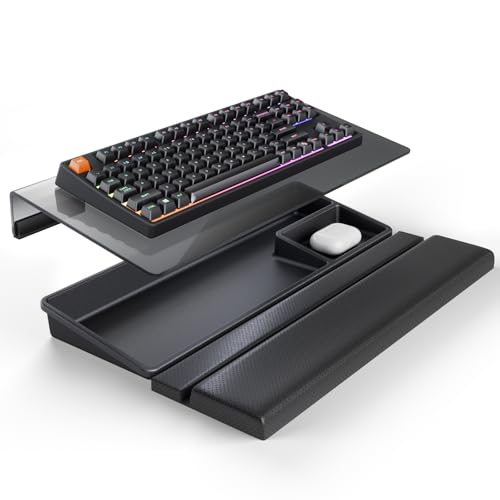 Tastatur Ständer mit Handgelenkauflage und Ablagefach-Klearlook Winkelverstellbarer Acryl Tastatur Halter für Schreibtisch, 16,9 x 7,3 Zoll Ergonomischer Wrist Rest für Zuhause und Büro Tastatur Ständer mit Handgelenkauflage und Ablagefach-Klearlook Winkelverstellbarer Acryl Tastatur Halter für Schreibtisch, 16,9 x 7,3 Zoll Ergonomischer Wrist Rest für Zuhause und Büro von Klearlook Maximized Clarity!