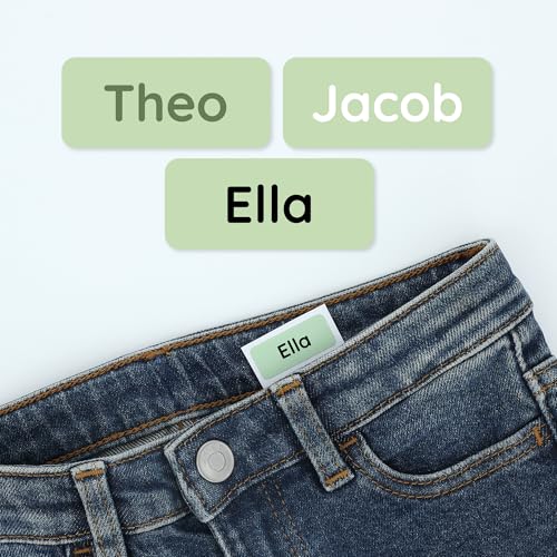 Klebekerlchen® Namensaufkleber Kinder & Erwachsene (180 Stück) – Namensschilder für Kleidung personalisiert – Etiketten selbstklebend für Schule, Kita, Seniorenheim & Beruf - helles Grün von Klebekerlchen