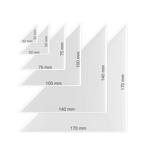 KLEBERINO Dreiecktaschen selbstklebend | Einstecktaschen | Klebeecken transparent | permanent klebend (120mm x 120mm | 20 Stück) von Kleberino