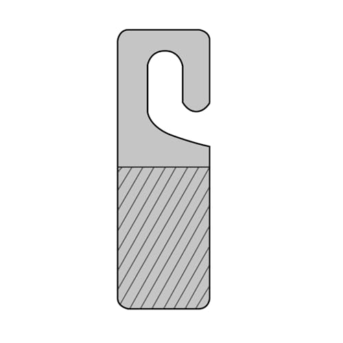 KLEBERINO Hakenaufhänger 18 x 45 mm | Eurolochaufhänger selbstklebend | Hang Tabs zum Präsentieren von Waren | Klebeaufhänger (100) von Kleberino