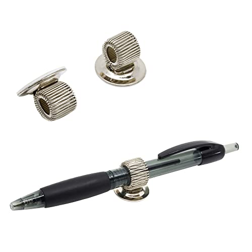 KLEBERINO Stifthalter selbstklebend | Metall | Stifte Halterung zum Kleben | Stiftschlaufe selbstklebend für Kugelschreiber,Bleistift,Pinsel (100) von Kleberino