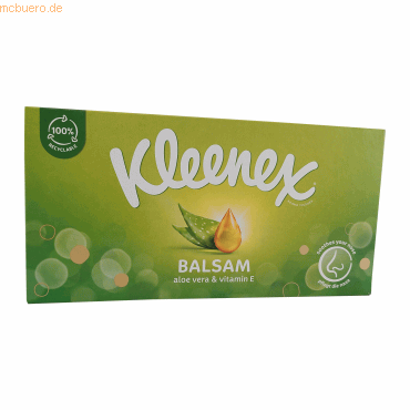 Kleenex Taschentuchbox Balsam 5029053579405 4-lagig 56 Stück Kleenex Taschentuchbox Balsam 5029053579405 4-lagig 56 Stück von Kleenex