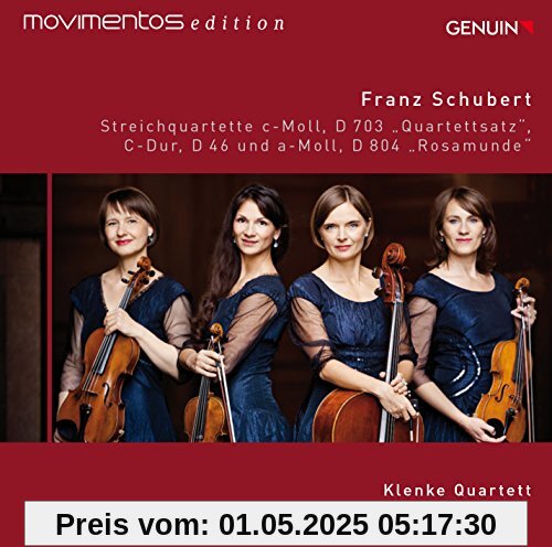 Schubert: Streichquartette C-Dur D 46/c-Moll F 703/a-moll D 804 von Klenke Quartett