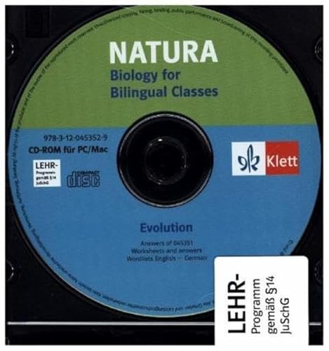Natura Biology Evolution: Begleit-CD - Bilingualer Unterricht Klassen 11-13 Natura Biology Evolution: Begleit-CD - Bilingualer Unterricht Klassen 11-13 von Klett
