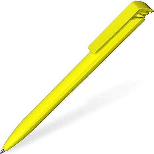 250 Stück Druckkugelschreiber"Trias High Gloss Neon" In Neongelb von Klio-Eterna