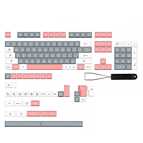 Kliplinc 139 Tasten Keycaps PBT Dye Sublimation Keycaps für MX Switch Fits 61 64 68 87 96 104 108 Mechanische Tastatur, B von Kliplinc